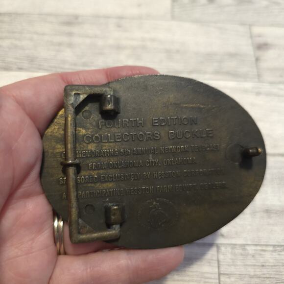 Vintage 1978 Hesston Belt Buckle National Finals Rodeo NFR 4th Edition - Picture 2 of 5